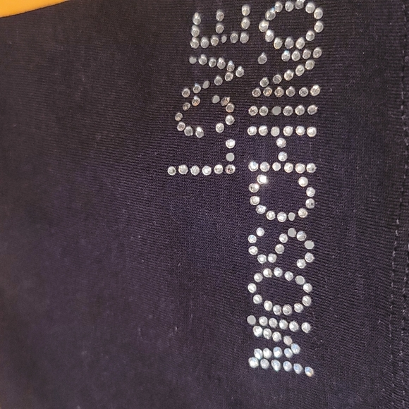 Moschino long sleeve cotton t-shirt with crystal logo and cotton accents size 6 - Picture 9 of 9